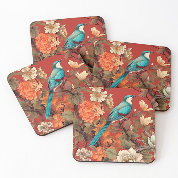Item preview, Vintage Bird and Flowers Pattern designed and sold by TPhanDesign.