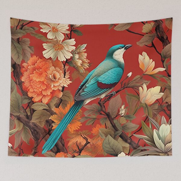 Item preview, Vintage Bird and Flowers Pattern designed and sold by TPhanDesign.