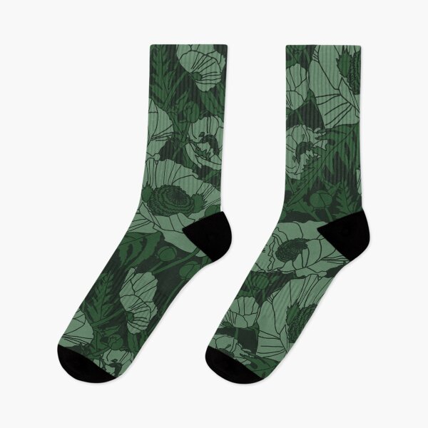 Item preview, Luminescent Oriental Poppies Greens designed and sold by MoonrockCoven.