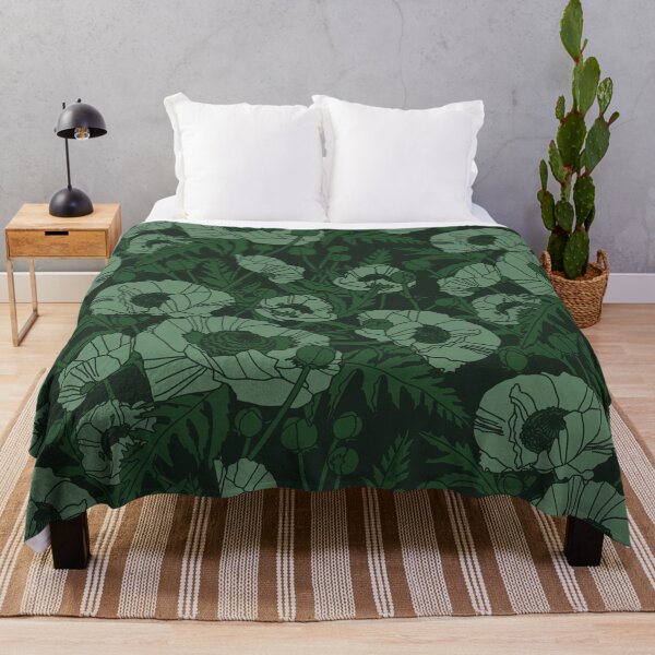 Item preview, Luminescent Oriental Poppies Greens designed and sold by MoonrockCoven.