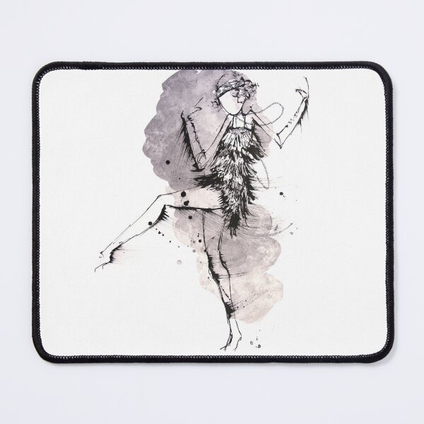 Aperçu de l'œuvre Lets Dance, dessin noir et blanc dans le style clapet vintage créée et vendue par Running Duck Studio.