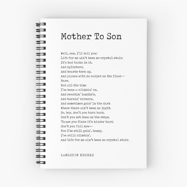 Item preview, Mother To Son - Langston Hughes Poem - Literature - Typewriter Print designed and sold by Studio Grafiikka.