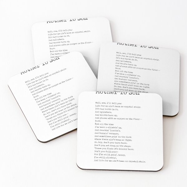 Item preview, Mother To Son - Langston Hughes Poem - Literature - Typewriter Print designed and sold by Studio Grafiikka.