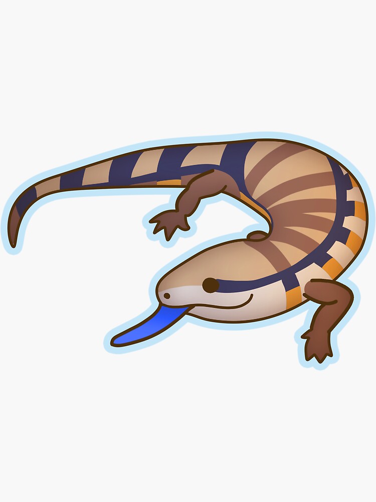 Thumbnail 3 of 3, Sticker, blue tongue designed and sold by GeorgiaPerry117.