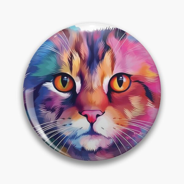 Item preview, Vibrant Multicolored Cat designed and sold by doctordesign.