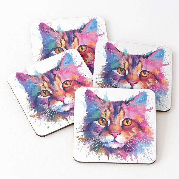 Item preview, Vibrant Multicolored Cat designed and sold by doctordesign.
