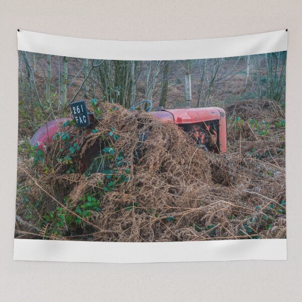 Item preview, The Lonely Red Tractor buried by nature near a farm overlooking the Wye Valley designed and sold by Cameranick.