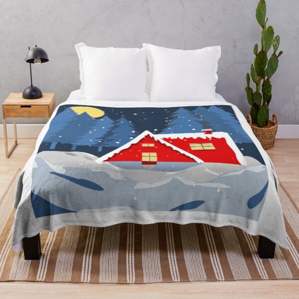 Item preview, Winter landscape with red house in Niigata time. designed and sold by Jayjaynaenae.
