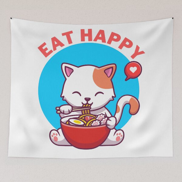 Artikelvorschau, Essen Sie Happy Cat Ramen Design entworfen und verkauft von Harsh Katariya.