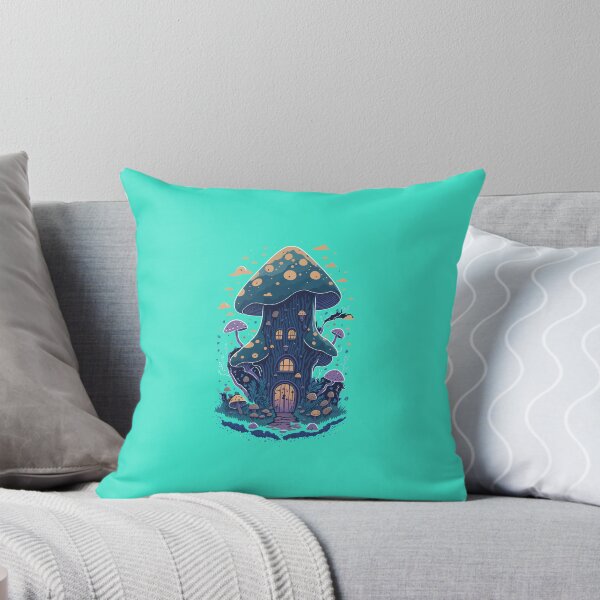 Item preview, Mushroom cottage for cottagecore and trippy art fans designed and sold by Ritchie-Dee.