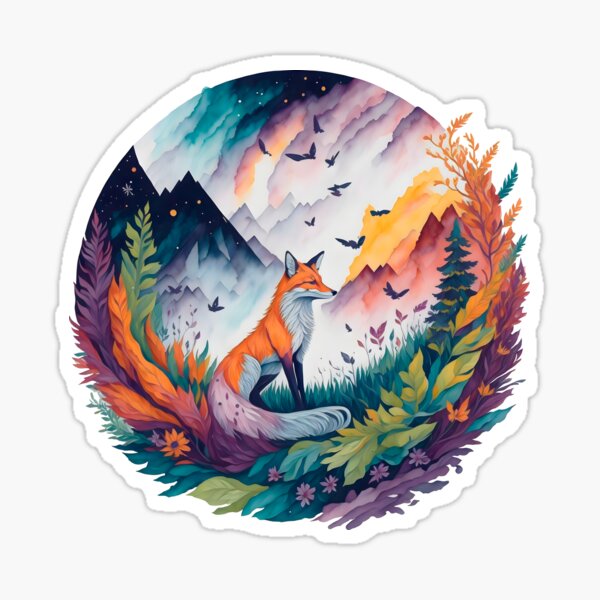 Item preview, Wild Magic: Fox in Watercolor designed and sold by phantom-d14.