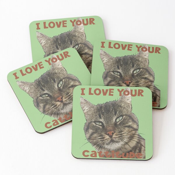Item preview, I Love Your Cattitude Fun Pun Quote designed and sold by taiche.