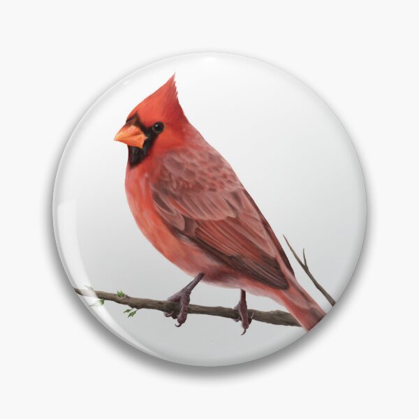 Item preview, Male Cardinal on a Tree Branch designed and sold by CreationsByBear.