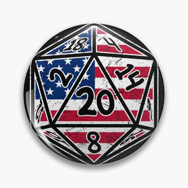 Item preview, Retro America Flag 20 Sides Dice for RPG Players 20 Dice designed and sold by -JBell-.