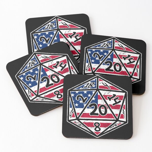 Item preview, Retro America Flag 20 Sides Dice for RPG Players 20 Dice designed and sold by -JBell-.