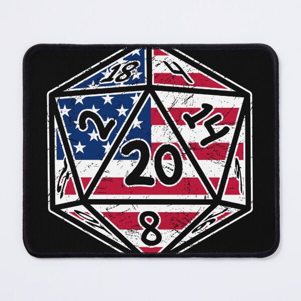 Item preview, Retro America Flag 20 Sides Dice for RPG Players 20 Dice designed and sold by -JBell-.