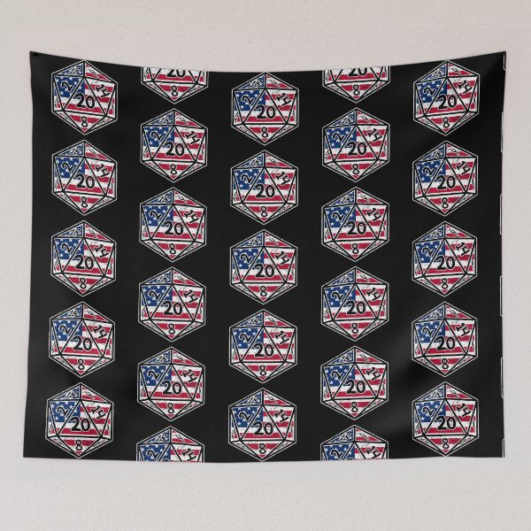 Item preview, Retro America Flag 20 Sides Dice for RPG Players 20 Dice designed and sold by -JBell-.