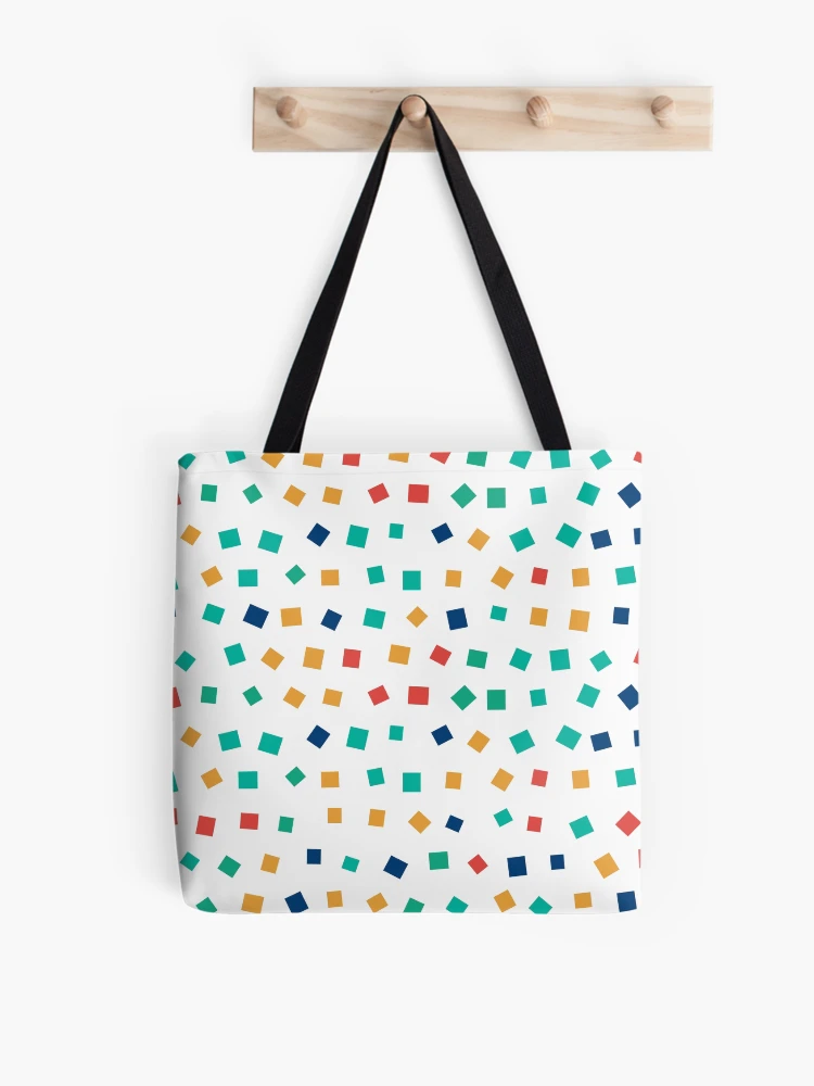 Thumbnail 1 of 2, Tote Bag, Colorful Squares Pattern designed and sold by AzlanStudio.
