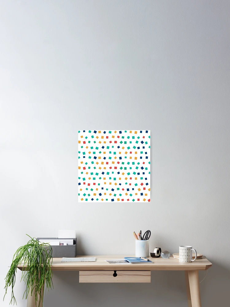 Thumbnail 2 of 3, Poster, Colorful Squares Pattern designed and sold by AzlanStudio.