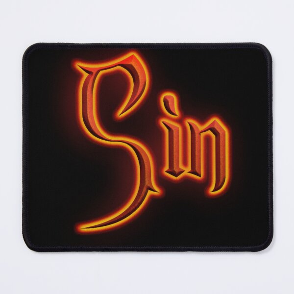 Item preview, Sin (Fiery Glowing Text) designed and sold by Swabcraft.