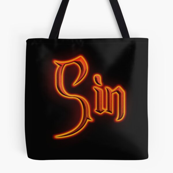 Item preview, Sin (Fiery Glowing Text) designed and sold by Swabcraft.