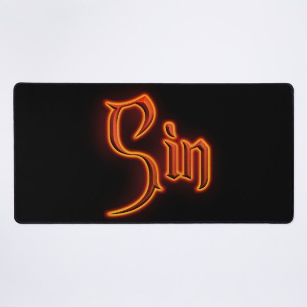 Item preview, Sin (Fiery Glowing Text) designed and sold by Swabcraft.