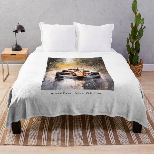 Item preview, Fernando Alonso 2018 Mclaren MCL33 F1 Watercolour Painting Print  designed and sold by PicTechNowArt.