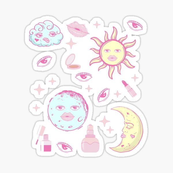 Downtown Girl Aesthetic Pattern Coquette Aesthetic' Sticker