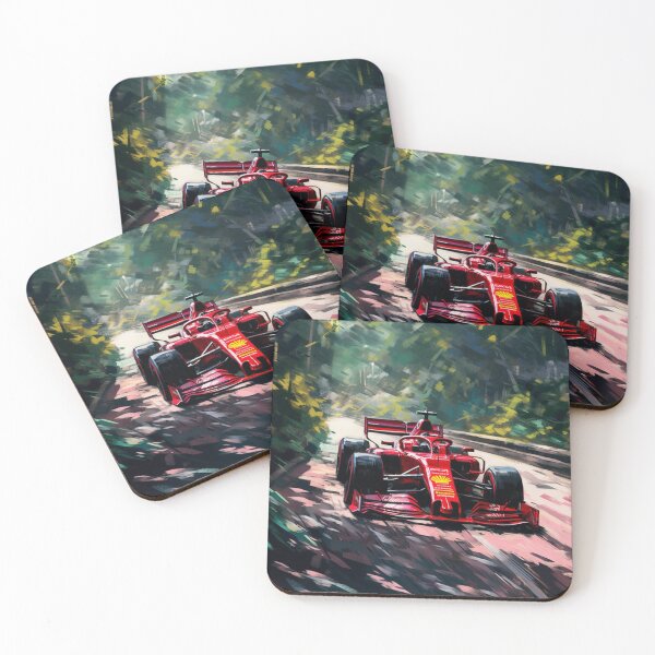 Item preview, Sebastian Vettel 2019 Ferrari SF90 F1 Watercolour Painting Print designed and sold by PicTechNowArt.