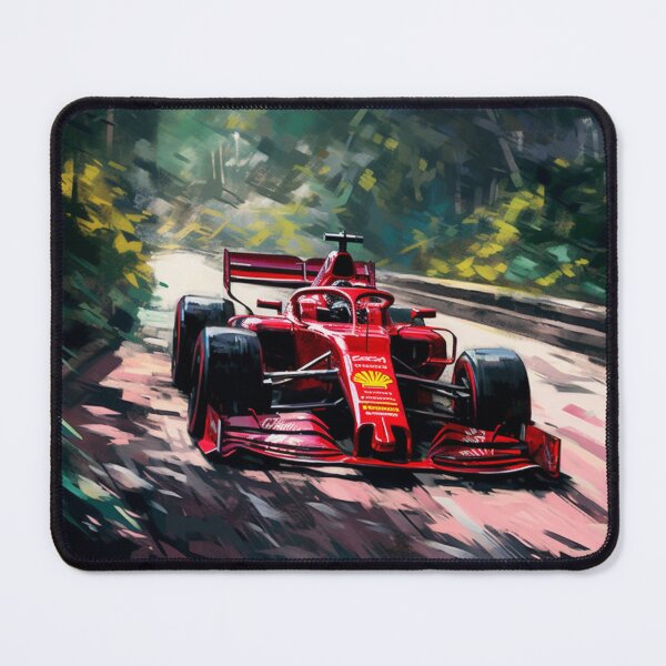 Item preview, Sebastian Vettel 2019 Ferrari SF90 F1 Watercolour Painting Print designed and sold by PicTechNowArt.