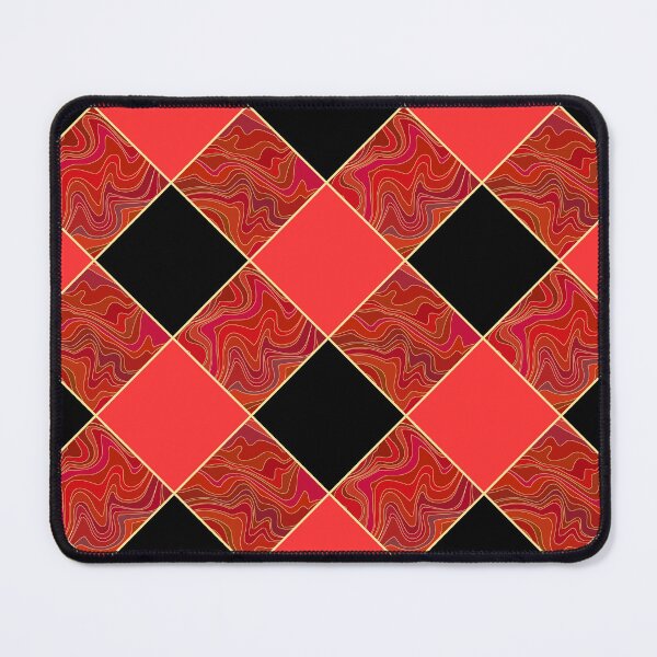 Artikelvorschau, Rotes und schwarzes geometrisches kariertes Marmormuster entworfen und verkauft von Osting.