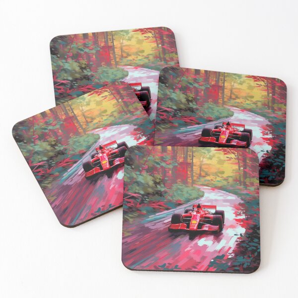Item preview, Sebastian Vettel 2019 Ferrari SF90 F1 Watercolour Painting Print designed and sold by PicTechNowArt.