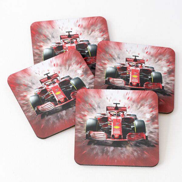 Item preview, Sebastian Vettel 2019 Ferrari SF90 F1 Watercolour Painting Print designed and sold by PicTechNowArt.