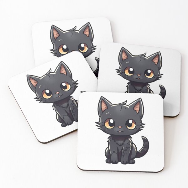 Item preview, Darling Shadows: Kawaii Black Kittens in Highly Detailed Cat Cartoons designed and sold by HappyPapaJohnny.