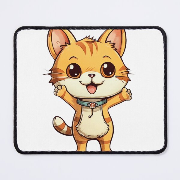 Item preview, Pawsitively Delightful: Happy Cartoon Cat with Charming Kawaii Vibes designed and sold by HappyPapaJohnny.
