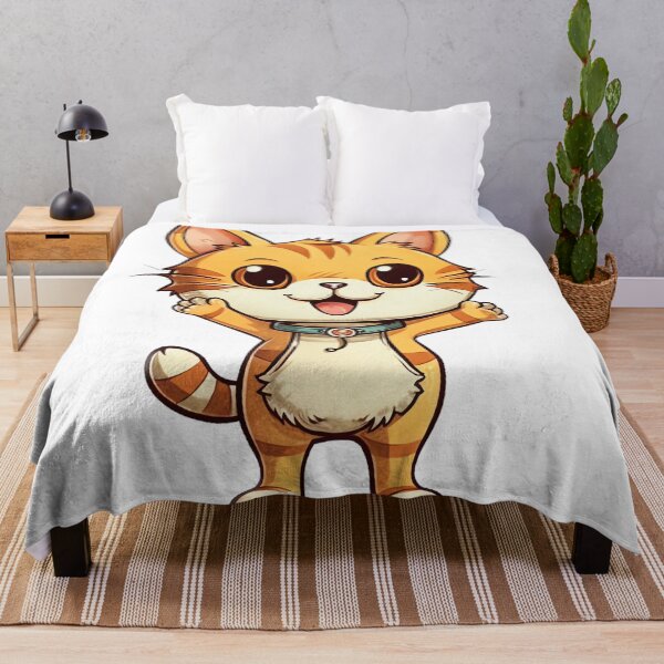 Item preview, Pawsitively Delightful: Happy Cartoon Cat with Charming Kawaii Vibes designed and sold by HappyPapaJohnny.