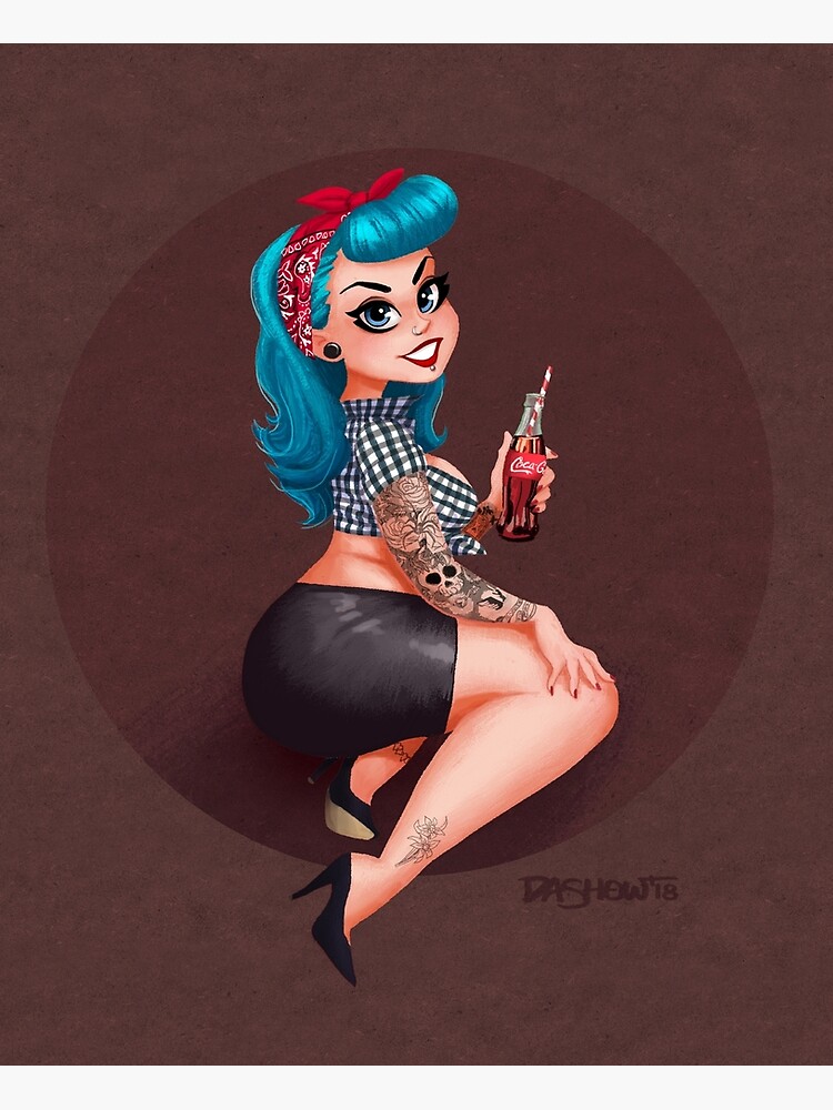 Wanda - rockabilly with teal hair | Poster