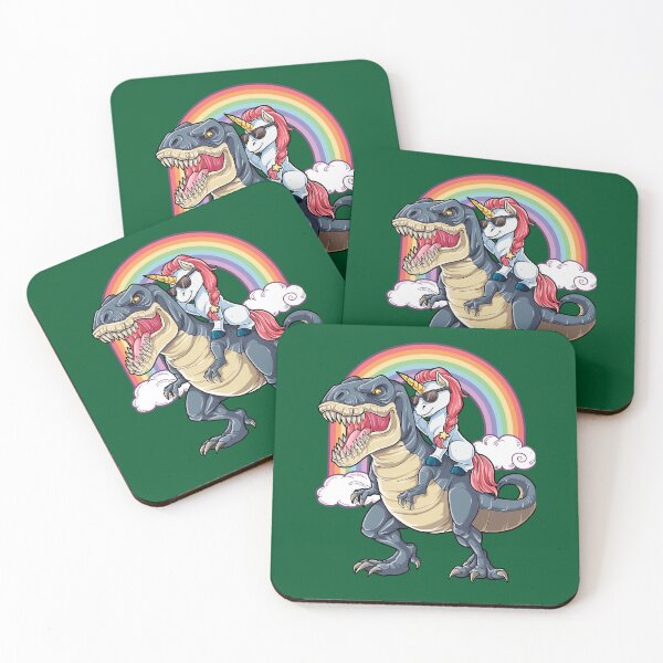 Item preview, Unicorn Riding DinosaurT-Rex Funny Unicorns Party Rainbow Squad Gifts for Kids Boys Girls E designed and sold by changquantu.