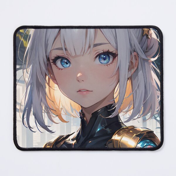 Item preview, Vibrant-haired anime girl in a futuristic cyber bodysuit designed and sold by Comethri.