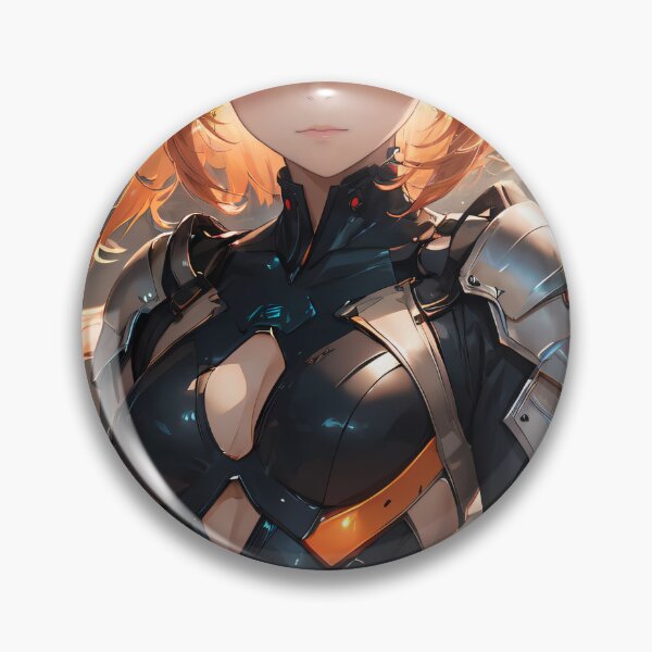 Item preview, Vibrant-haired anime girl in a futuristic cyber bodysuit designed and sold by Comethri.