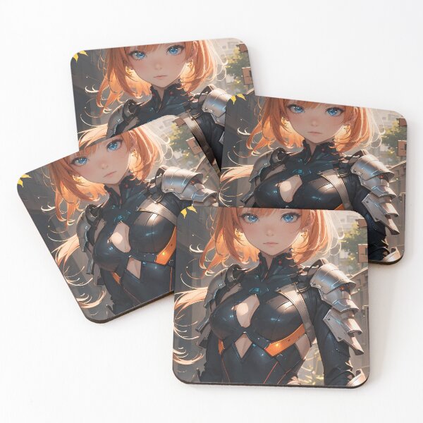 Item preview, Vibrant-haired anime girl in a futuristic cyber bodysuit designed and sold by Comethri.