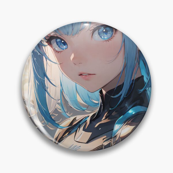 Item preview, Vibrant-haired anime girl in a futuristic cyber bodysuit designed and sold by Comethri.