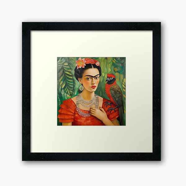 Me and My Bird by Frida Kahlo Framed Art Print
