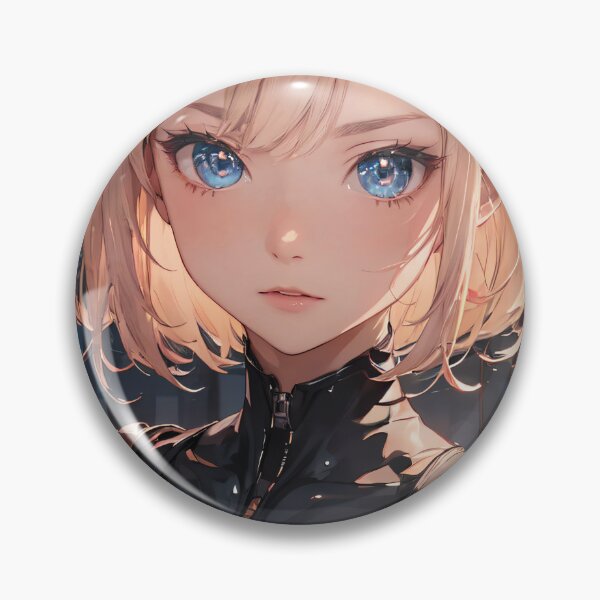 Item preview, Vibrant-haired anime girl in a futuristic cyber bodysuit designed and sold by Comethri.