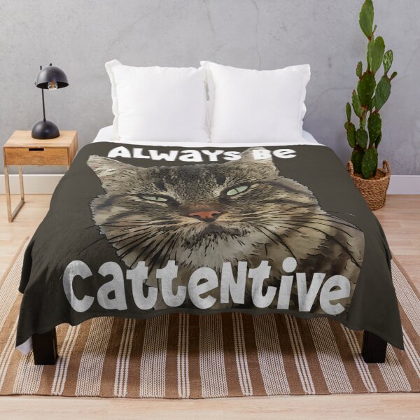 Item preview, Always Be Cattentive Fun Pun Quote designed and sold by taiche.