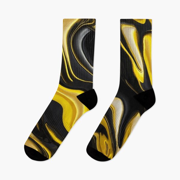 Item preview, Yellow And Black Marble designed and sold by RockBeeDesigns.