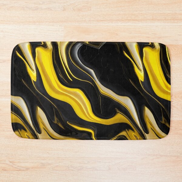 Item preview, Yellow And Black Marble designed and sold by RockBeeDesigns.