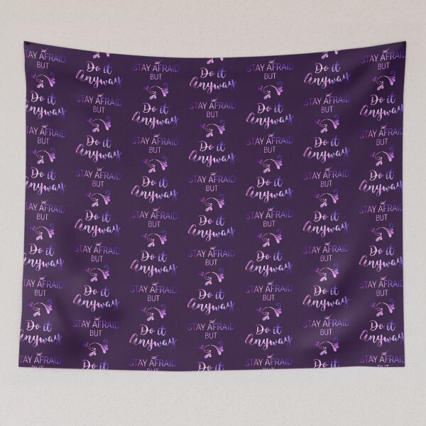 Item preview, Stay Afraid, But Do It Anyway (quote by Carrie Fisher) designed and sold by CultRatedanan.