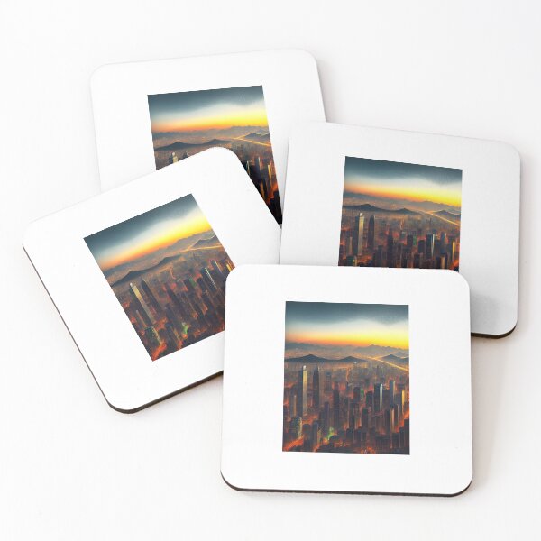 Item preview, Enigmatic Seoul Nights: A Stunning Dark Skyline Painting designed and sold by Places On Earth.