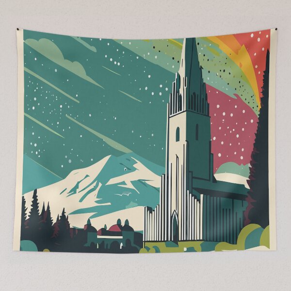 Item preview, Reykjavik, Iceland, Travel poster designed and sold by BokeeLee.